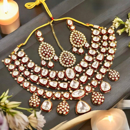 Exclusive Kundan Necklace set - Aanyaroop